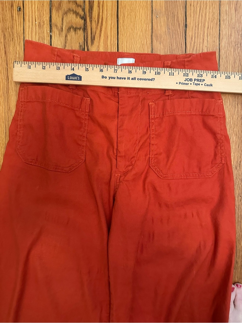 Anthropologie Maeve The Colette Wide Leg Pants Burnt Orange High Rise 28P 1128 - Picture 5 of 12